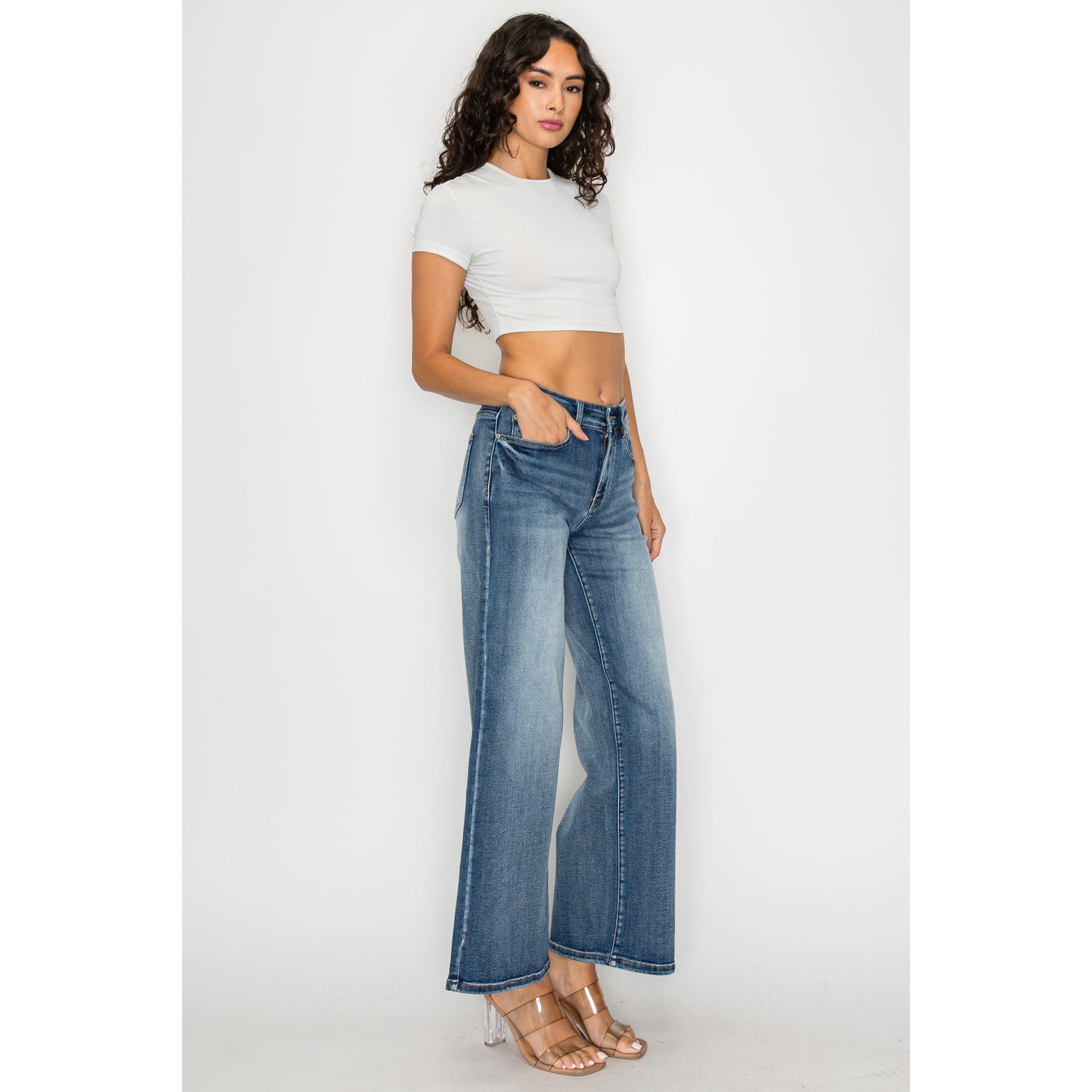 Women's Plus Size High-Waisted Flare Pants - 2026 Winter Collection Wide-Leg Trousers