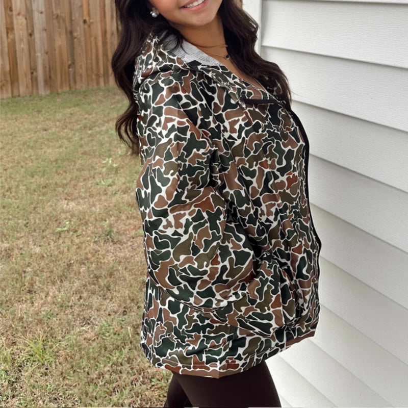 Women's Camo Hooded Jacket