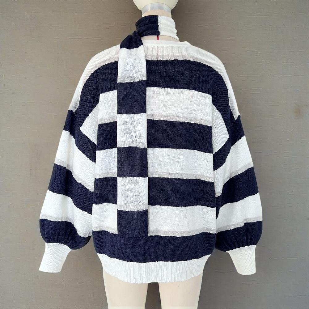 Women's Striped Cardigan Sweater