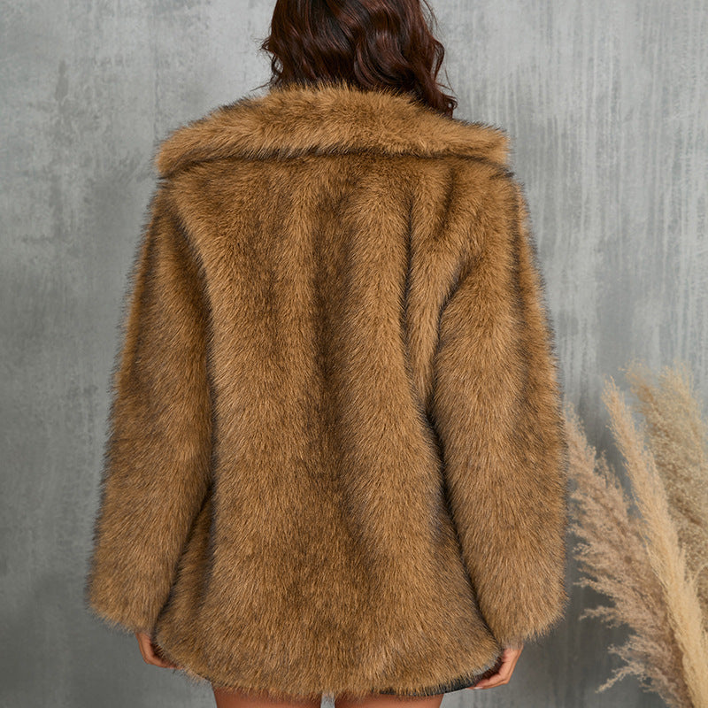 Women's Fur Collar Coat