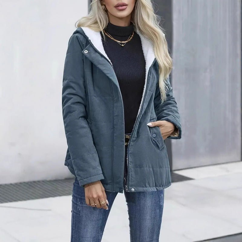 Fleece - Lined Hooded Winter Coat – Minimal Elegance | The Simple Co – Practical cottage, minimalist style, quiet luxury aesthetic, modern essential – The Simple Co.