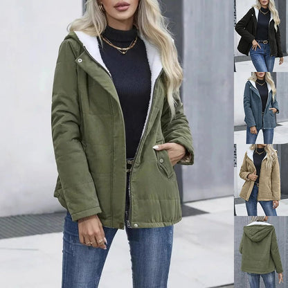 Fleece - Lined Hooded Winter Coat – Minimal Elegance | The Simple Co – Practical cottage, minimalist style, quiet luxury aesthetic, modern essential – The Simple Co.