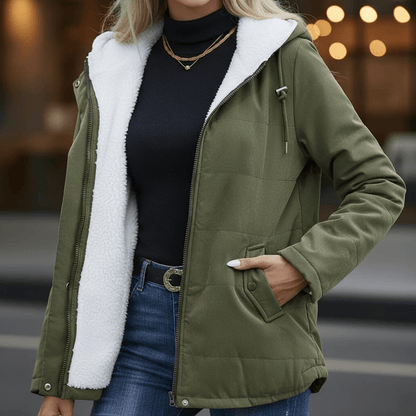Fleece - Lined Hooded Winter Coat – Minimal Elegance | The Simple Co – Practical cottage, minimalist style, quiet luxury aesthetic, modern essential – The Simple Co.