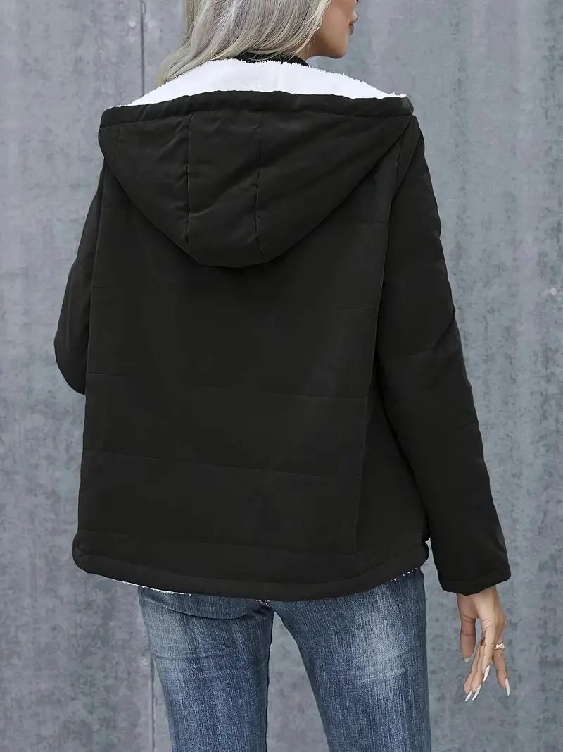 Fleece - Lined Hooded Winter Coat – Minimal Elegance | The Simple Co – Practical cottage, minimalist style, quiet luxury aesthetic, modern essential – The Simple Co.