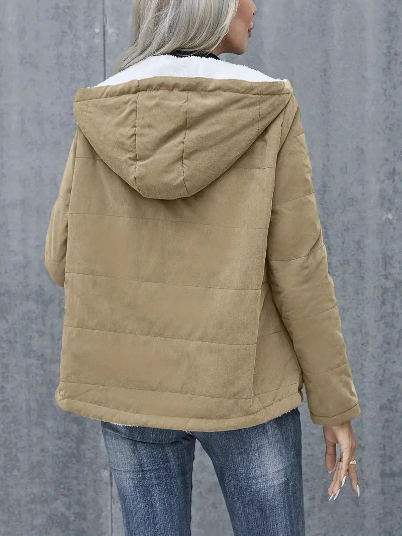 Fleece - Lined Hooded Winter Coat – Minimal Elegance | The Simple Co – Practical cottage, minimalist style, quiet luxury aesthetic, modern essential – The Simple Co.