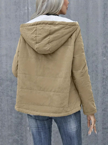 Fleece - Lined Hooded Winter Coat – Minimal Elegance | The Simple Co – Practical cottage, minimalist style, quiet luxury aesthetic, modern essential – The Simple Co.