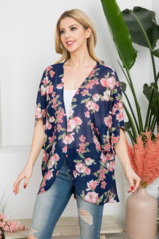 Floral Open-Front Kimono Layer – Light Layers, minimalist style, quiet luxury aesthetic, modern essential – The Simple Co.
