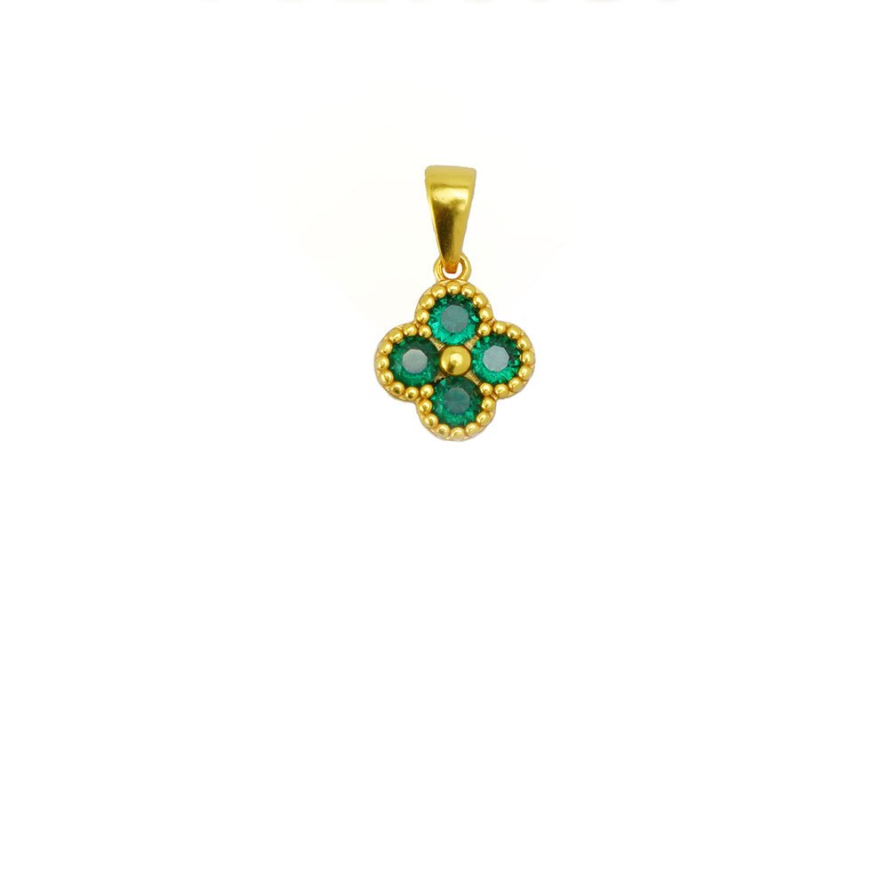 Green Four Leaf Clover 24K Gold Lucky Pendant Necklace – Minimal Elegance | The Simple Co – Necklaces (Minimalist / Statement / Unis, minimalist style, quiet luxury aesthetic, modern essential – The Simple Co.