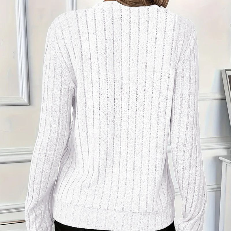 Half - Zip Knit Sweater – Minimal Elegance | The Simple Co – Practical cottage, minimalist style, quiet luxury aesthetic, modern essential – The Simple Co.