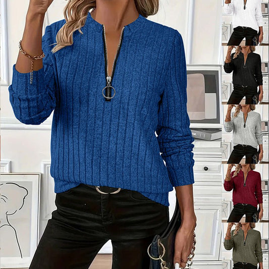 Half - Zip Knit Sweater – Minimal Elegance | The Simple Co – Practical cottage, minimalist style, quiet luxury aesthetic, modern essential – The Simple Co.