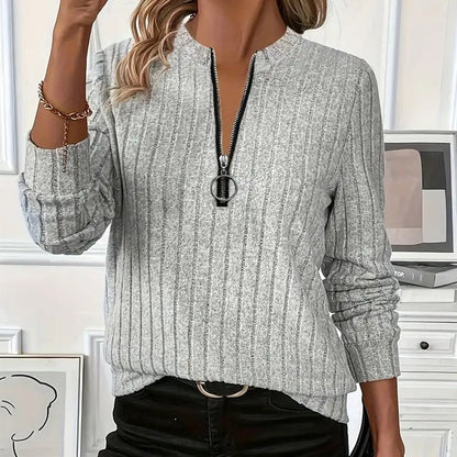 Half - Zip Knit Sweater – Minimal Elegance | The Simple Co – Practical cottage, minimalist style, quiet luxury aesthetic, modern essential – The Simple Co.