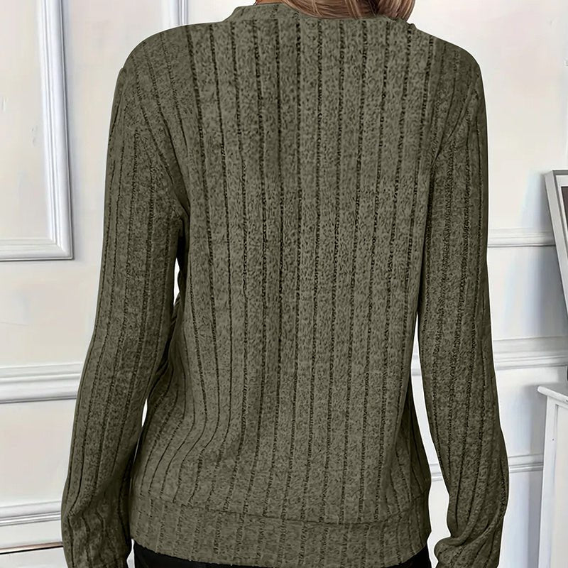 Half - Zip Knit Sweater – Minimal Elegance | The Simple Co – Practical cottage, minimalist style, quiet luxury aesthetic, modern essential – The Simple Co.