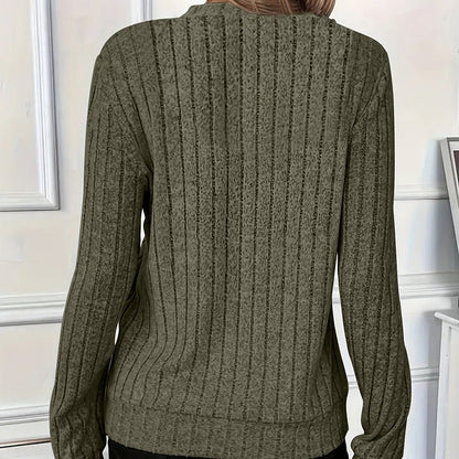 Half - Zip Knit Sweater – Minimal Elegance | The Simple Co – Practical cottage, minimalist style, quiet luxury aesthetic, modern essential – The Simple Co.