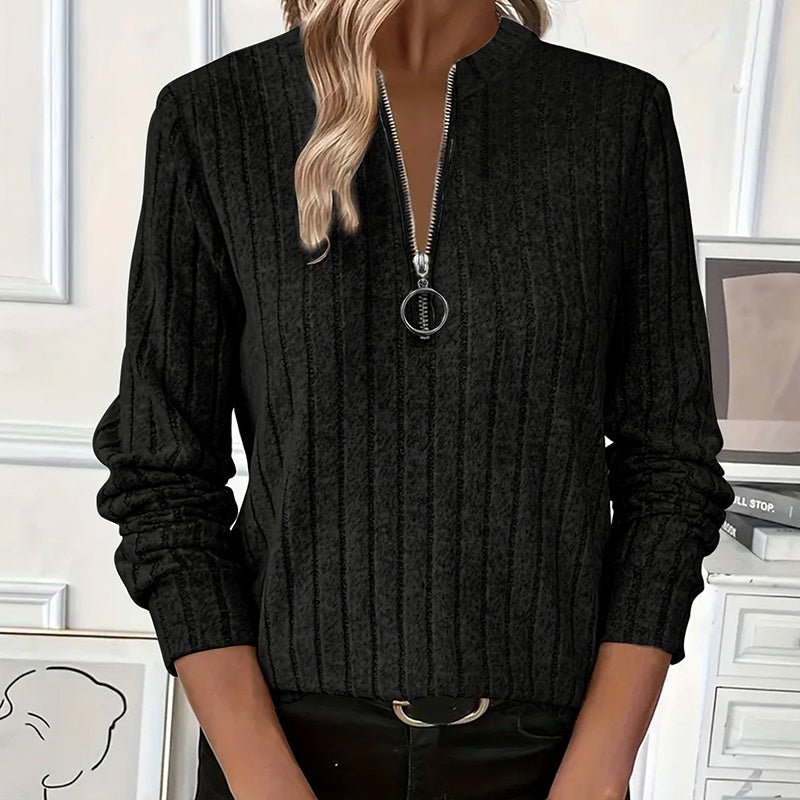Half - Zip Knit Sweater – Minimal Elegance | The Simple Co – Practical cottage, minimalist style, quiet luxury aesthetic, modern essential – The Simple Co.