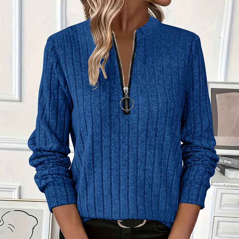 Half - Zip Knit Sweater – Minimal Elegance | The Simple Co – Practical cottage, minimalist style, quiet luxury aesthetic, modern essential – The Simple Co.
