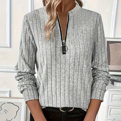 Half - Zip Knit Sweater – Minimal Elegance | The Simple Co – Practical cottage, minimalist style, quiet luxury aesthetic, modern essential – The Simple Co.