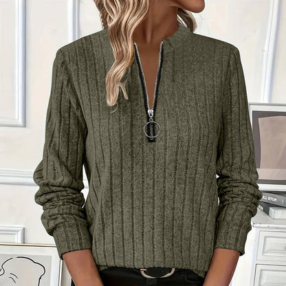 Half - Zip Knit Sweater – Minimal Elegance | The Simple Co – Practical cottage, minimalist style, quiet luxury aesthetic, modern essential – The Simple Co.