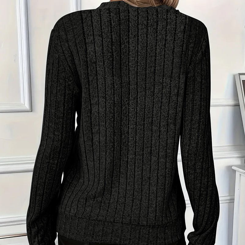 Half - Zip Knit Sweater – Minimal Elegance | The Simple Co – Practical cottage, minimalist style, quiet luxury aesthetic, modern essential – The Simple Co.
