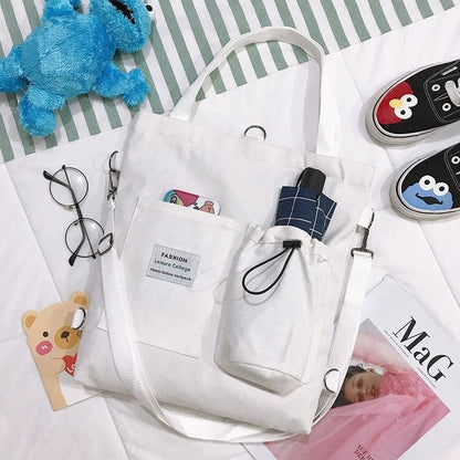 Harajuku Canvas Bags Students Handbag With – Minimal Elegance | The Simple Co – 學校背包, minimalist style, quiet luxury aesthetic, modern essential – The Simple Co.