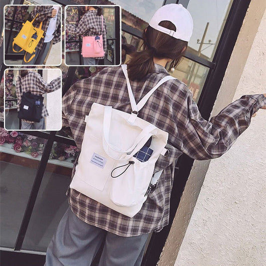 Harajuku Canvas Bags Students Handbag With – Minimal Elegance | The Simple Co – 學校背包, minimalist style, quiet luxury aesthetic, modern essential – The Simple Co.