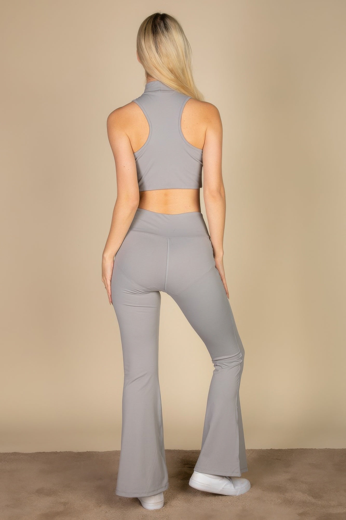 High-Neck Racerback Tank – Tops, minimalist style, quiet luxury aesthetic, modern essential – The Simple Co.