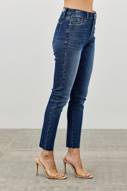 High-Rise Button-Fly Skinny Jeans – Jeans, minimalist style, quiet luxury aesthetic, modern essential – The Simple Co.