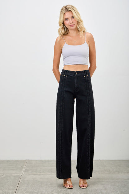High-Rise Front-Seam Straight-Leg Jeans – Jeans, minimalist style, quiet luxury aesthetic, modern essential – The Simple Co.
