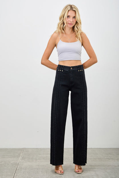 High-Rise Front-Seam Straight-Leg Jeans – Jeans, minimalist style, quiet luxury aesthetic, modern essential – The Simple Co.