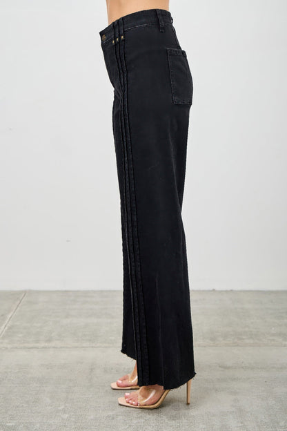 High-Rise Front-Seam Straight-Leg Jeans – Jeans, minimalist style, quiet luxury aesthetic, modern essential – The Simple Co.