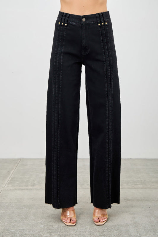 High-Rise Front-Seam Straight-Leg Jeans – Jeans, minimalist style, quiet luxury aesthetic, modern essential – The Simple Co.