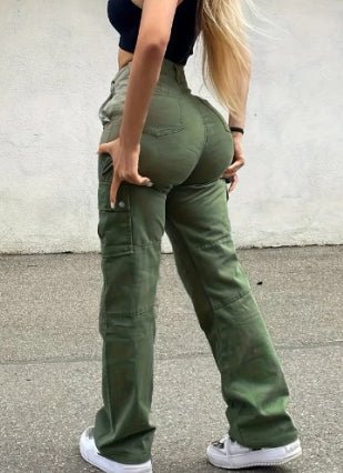High - Waist Multi - Pocket Cargo Pants - 2026 Winter Collection Stretch Workwear Trousers – Minimal Elegance | The Simple Co – Bottoms, minimalist style, quiet luxury aesthetic, modern essential – The Simple Co.