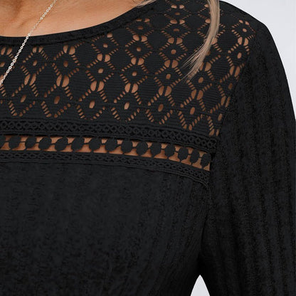 Hollow Out Pullover - 2026 Winter Collection Lightweight Long Sleeve Top – Minimal Elegance | The Simple Co – Practical cottage, minimalist style, quiet luxury aesthetic, modern essential – The Simple Co.