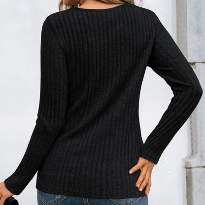 Hollow Out Pullover - 2026 Winter Collection Lightweight Long Sleeve Top – Minimal Elegance | The Simple Co – Practical cottage, minimalist style, quiet luxury aesthetic, modern essential – The Simple Co.
