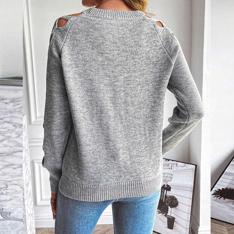 Hollow Out Sweater – Minimal Elegance | The Simple Co – Practical cottage, minimalist style, quiet luxury aesthetic, modern essential – The Simple Co.
