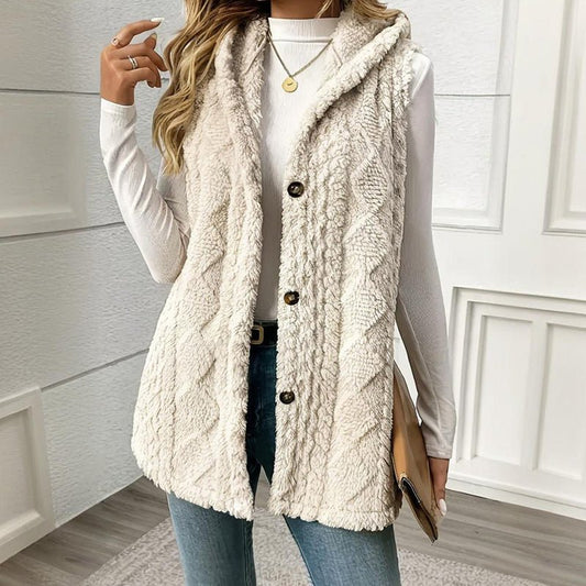 Hooded Vest – Minimal Elegance | The Simple Co – Practical cottage, minimalist style, quiet luxury aesthetic, modern essential – The Simple Co.