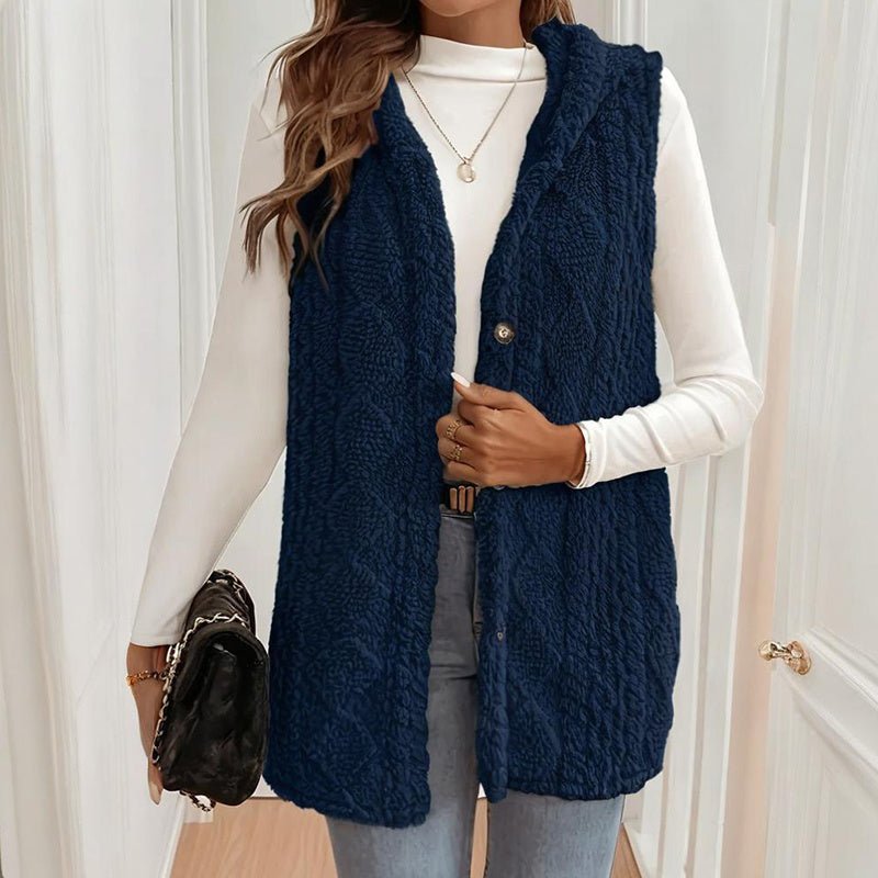 Hooded Vest – Minimal Elegance | The Simple Co – Practical cottage, minimalist style, quiet luxury aesthetic, modern essential – The Simple Co.