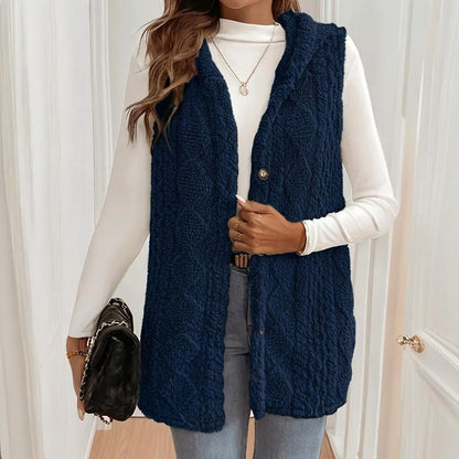 Hooded Vest – Minimal Elegance | The Simple Co – Practical cottage, minimalist style, quiet luxury aesthetic, modern essential – The Simple Co.