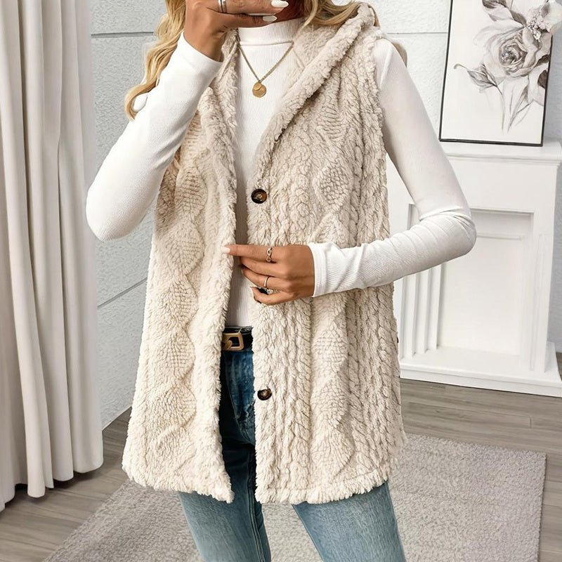 Hooded Vest – Minimal Elegance | The Simple Co – Practical cottage, minimalist style, quiet luxury aesthetic, modern essential – The Simple Co.