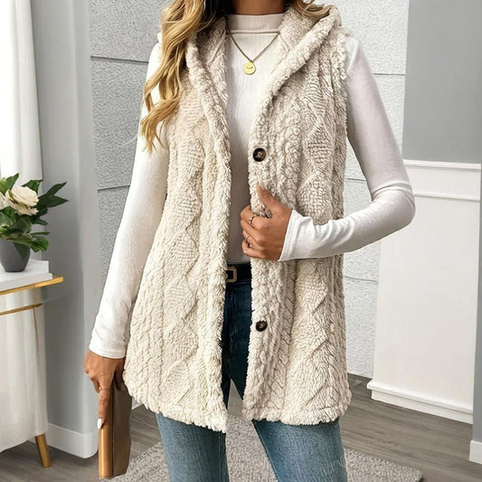 Hooded Vest – Minimal Elegance | The Simple Co – Practical cottage, minimalist style, quiet luxury aesthetic, modern essential – The Simple Co.