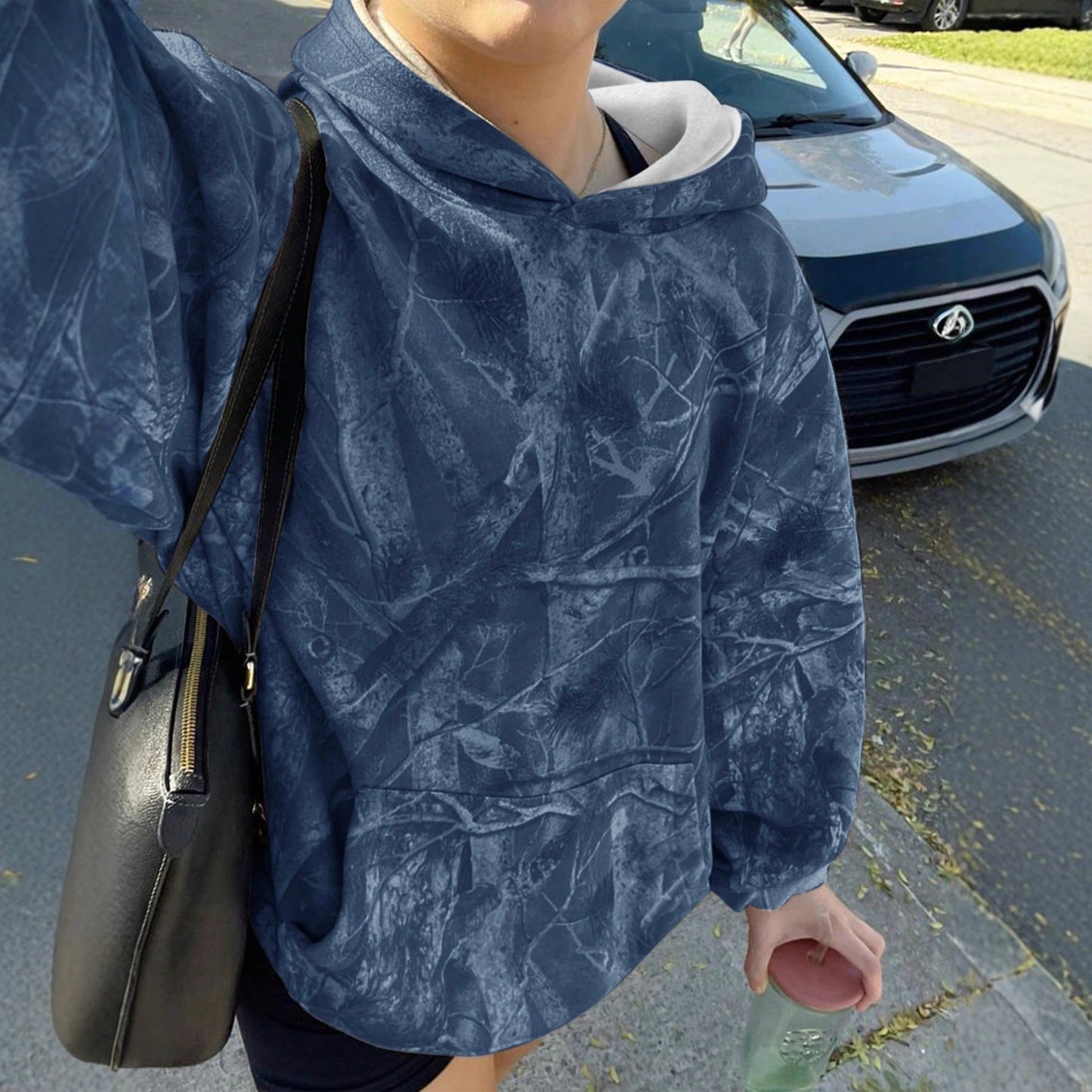 Jungle Maple Leaf Print Hoodie - 2026 Winter Collection Long Sleeve Sweatshirt – Minimal Elegance | The Simple Co – Tops, minimalist style, quiet luxury aesthetic, modern essential – The Simple Co.