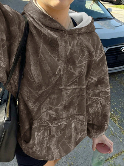Jungle Maple Leaf Print Hoodie - 2026 Winter Collection Long Sleeve Sweatshirt – Minimal Elegance | The Simple Co – Tops, minimalist style, quiet luxury aesthetic, modern essential – The Simple Co.