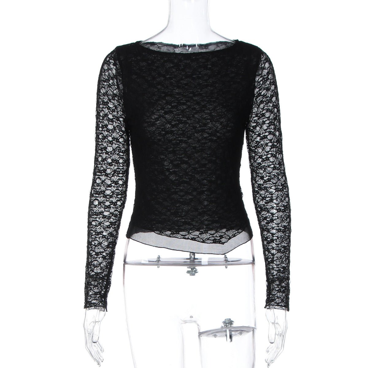 Lace - Panelled Long - Sleeve Top – Minimal Elegance | The Simple Co – Women's Tops, minimalist style, quiet luxury aesthetic, modern essential – The Simple Co.