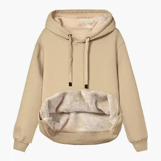 Lamb Fleece Hooded Sweatshirt Jacket - 2026 Winter Collection Warm Sports Jacket – Minimal Elegance | The Simple Co – Practical cottage, minimalist style, quiet luxury aesthetic, modern essential – The Simple Co.