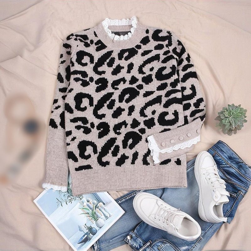 Leopard Print Sweater – Minimal Elegance | The Simple Co – Practical cottage, minimalist style, quiet luxury aesthetic, modern essential – The Simple Co.