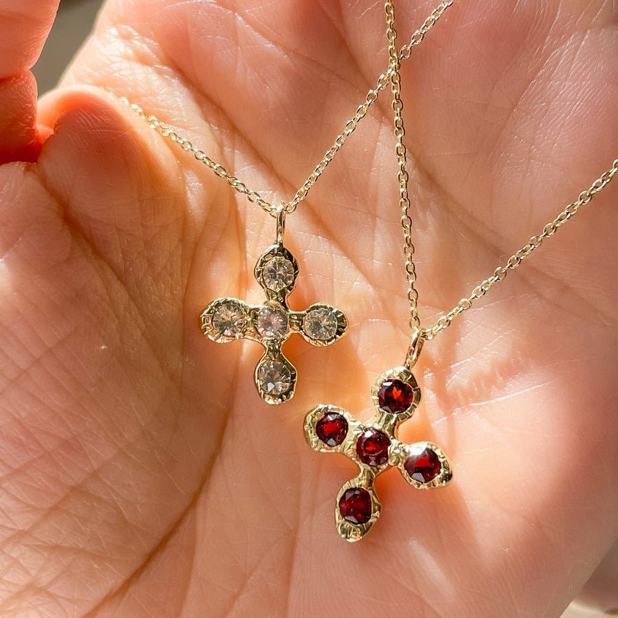 Light Luxury Floral Cross Pendant Zircon Necklace - Delicate Design – Minimal Elegance | The Simple Co – Necklaces (Minimalist / Statement / Unis, minimalist style, quiet luxury aesthetic, modern essential – The Simple Co.