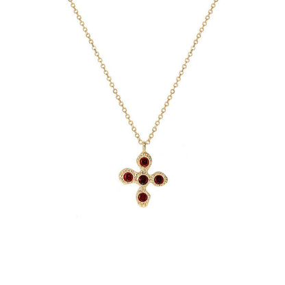 Light Luxury Floral Cross Pendant Zircon Necklace - Delicate Design – Minimal Elegance | The Simple Co – Necklaces (Minimalist / Statement / Unis, minimalist style, quiet luxury aesthetic, modern essential – The Simple Co.