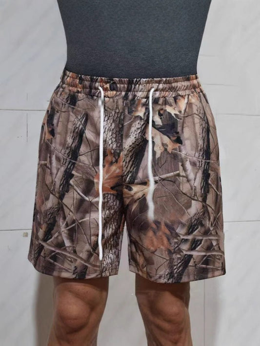 Loose Camo Print Drawstring Shorts | The Simple Co. – Bottoms, minimalist style, quiet luxury aesthetic, modern essential – The Simple Co.