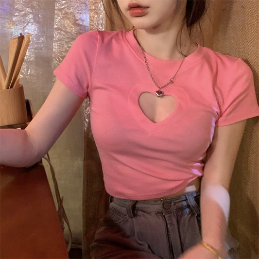 Love Hollow Fit Short Sleeve T-shirt Women's Top – Apparel & Accessories > Clothing > Shirt, minimalist style, quiet luxury aesthetic, modern essential – The Simple Co.