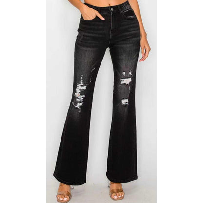 Low - Waist Bell Bottom Jeans - 2026 Winter Collection Stretchy Slim Fit Denim – Minimal Elegance | The Simple Co – Bottoms, minimalist style, quiet luxury aesthetic, modern essential – The Simple Co.