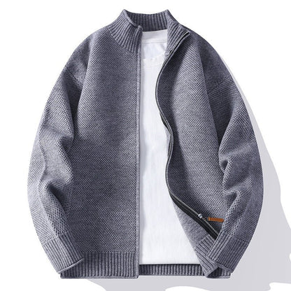 Men's American - style Solid Color Sweater Coat – Minimal Elegance | The Simple Co – Practical cottage, minimalist style, quiet luxury aesthetic, modern essential – The Simple Co.